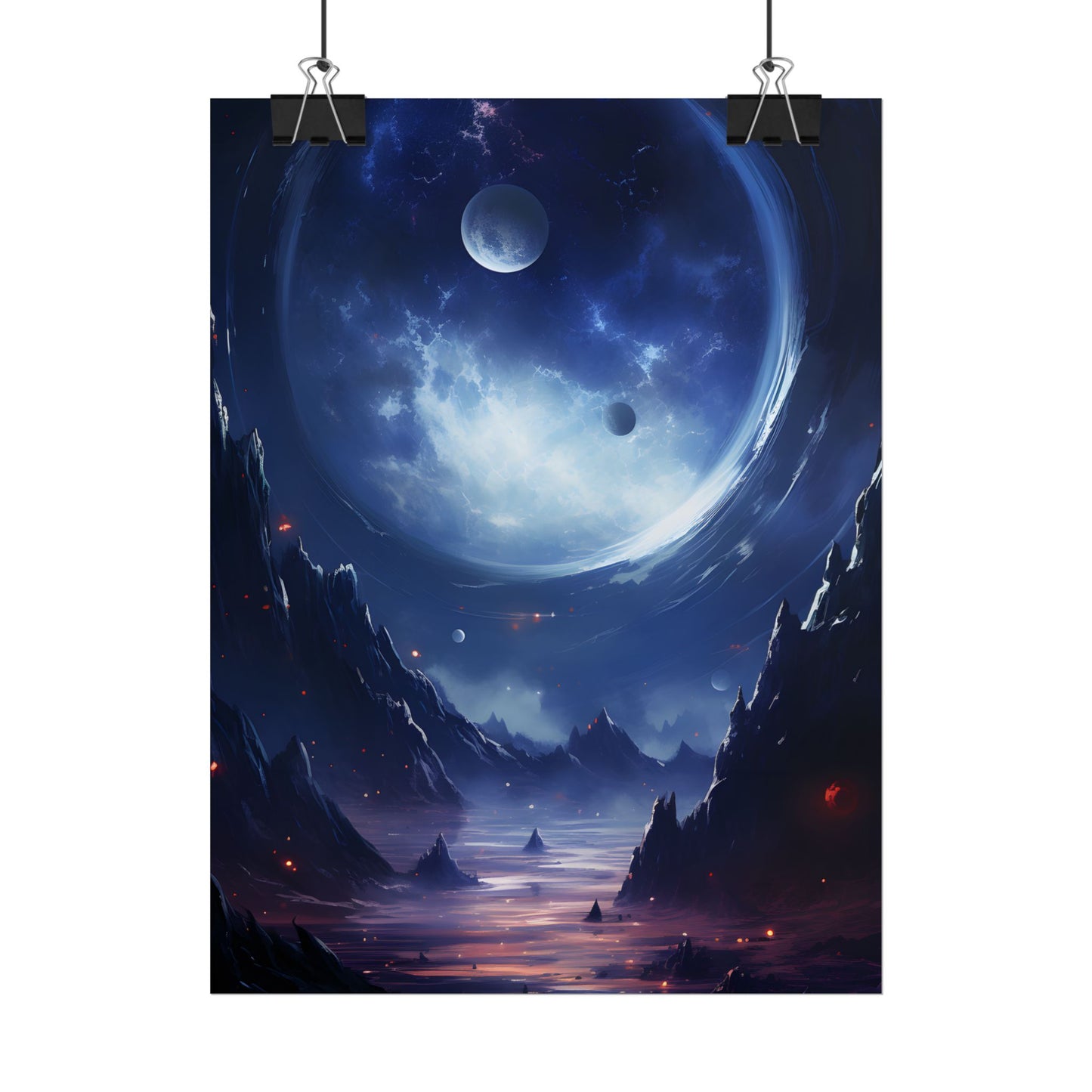 Cosmic Encounter: Black Hole Space Art - Poster