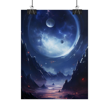 Cosmic Encounter: Black Hole Space Art - Poster