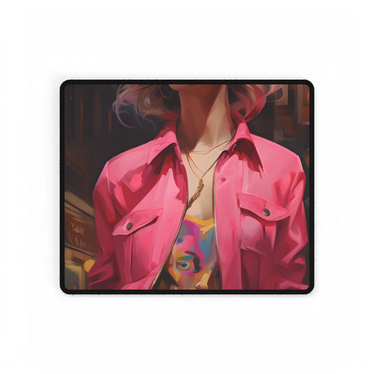 Urban Fashionista: City Chic Style Portrait - Desk Mat