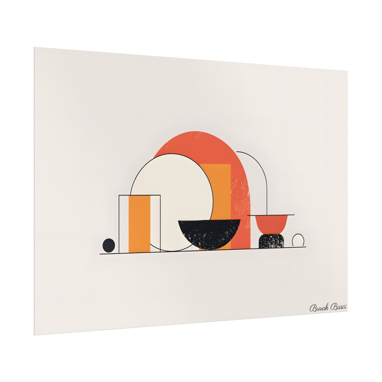 Minimalist Digital Product Design: Bold Block Artwork - Poster