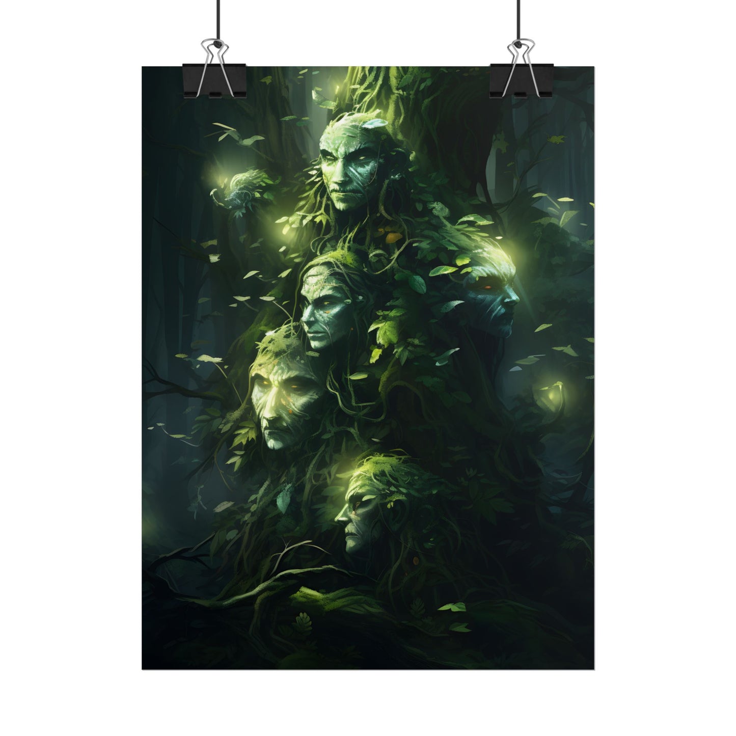 Mystical Morning Guardians: Ancient Forest Spirits - Poster