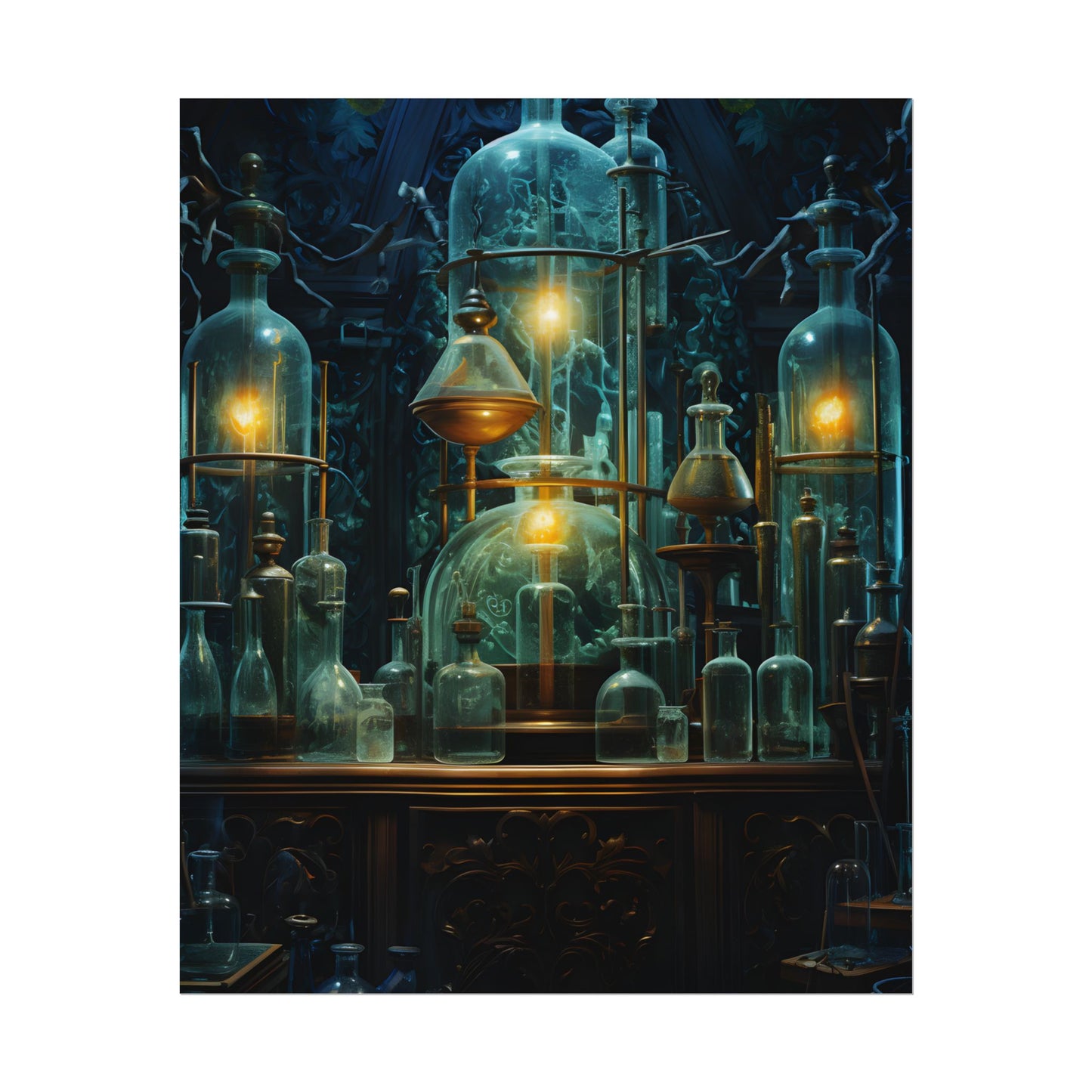 Laboratory Scene: Scientist in Chemical Research - Poster