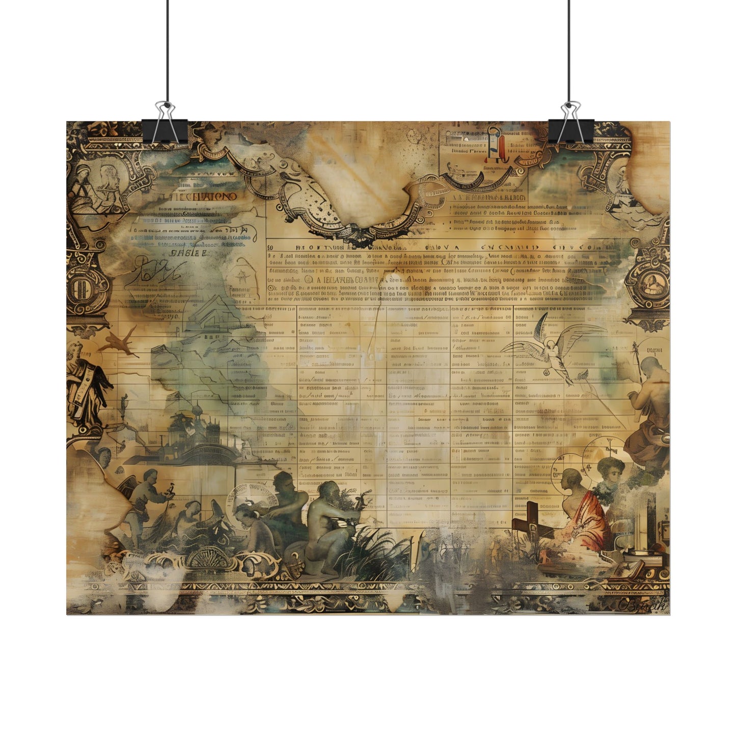 Vintage Biblical Scene: Medieval Art Poster - Poster