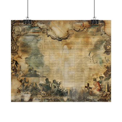Vintage Biblical Scene: Medieval Art Poster - Poster