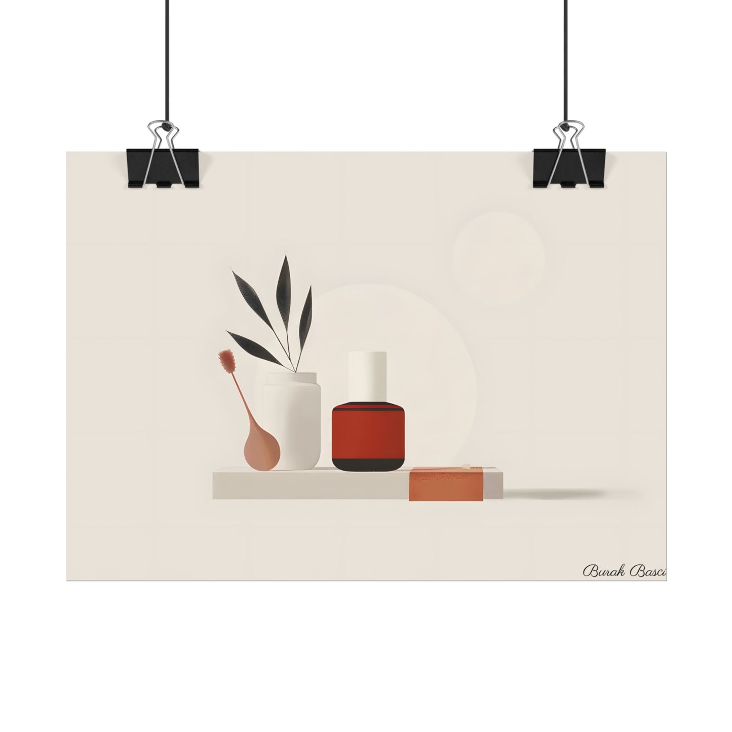 Minimalist Electronic Device: Bold Modern Art Illustration - Poster
