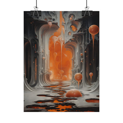 Surreal Fantasy: Tears in Reality with Portals Digital Art - Poster
