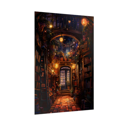 Magical Bookshop: Cozy Charming Bookstore Art - Poster