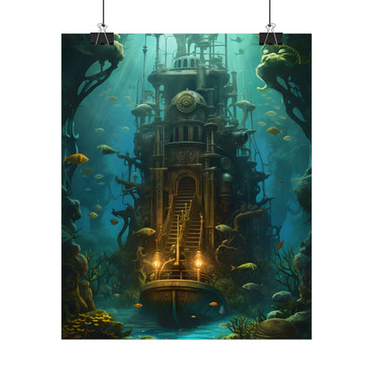 Steampunk Undersea Odyssey: A Journey on the Nautilus - Poster