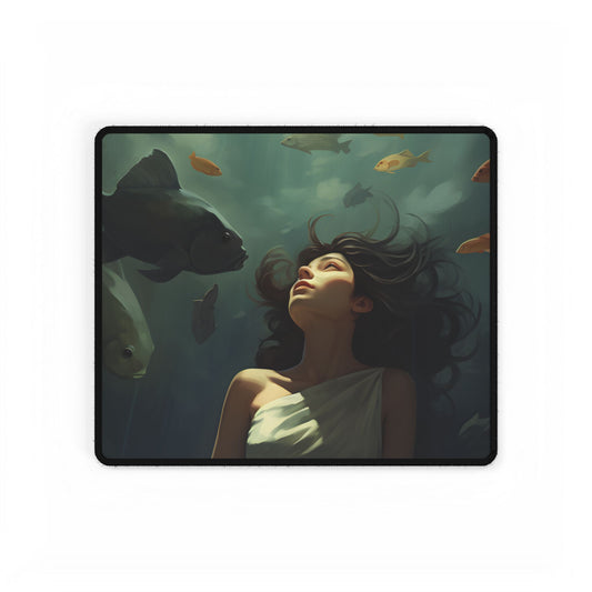 Outdoor Portrait: Simple Elegance in Natural Light - Desk Mat