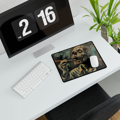 Surreal Zombie Painter: Unique Artwork in Progress - Desk Mat