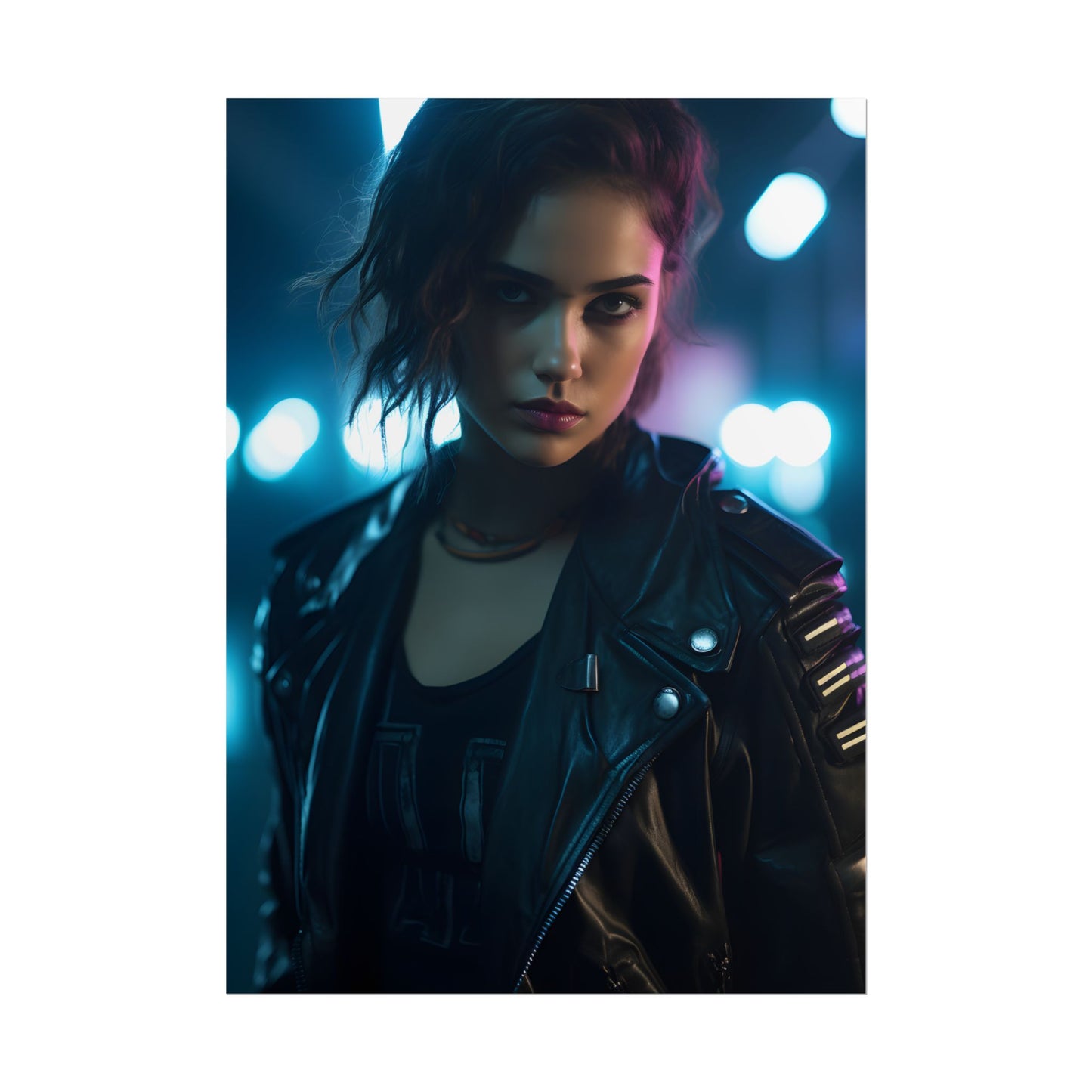 Cyberpunk Dark Beauty: Teenage Artwork - Poster