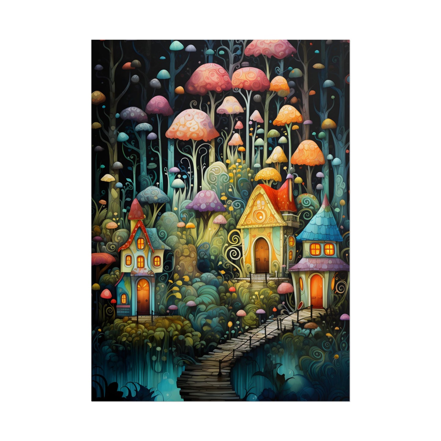 Enchanted Forest Fairies: A Classic Whimsical Artwork - Poster