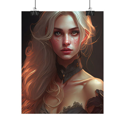 Blonde Beauty: Artistic Portrait of a Woman - Poster