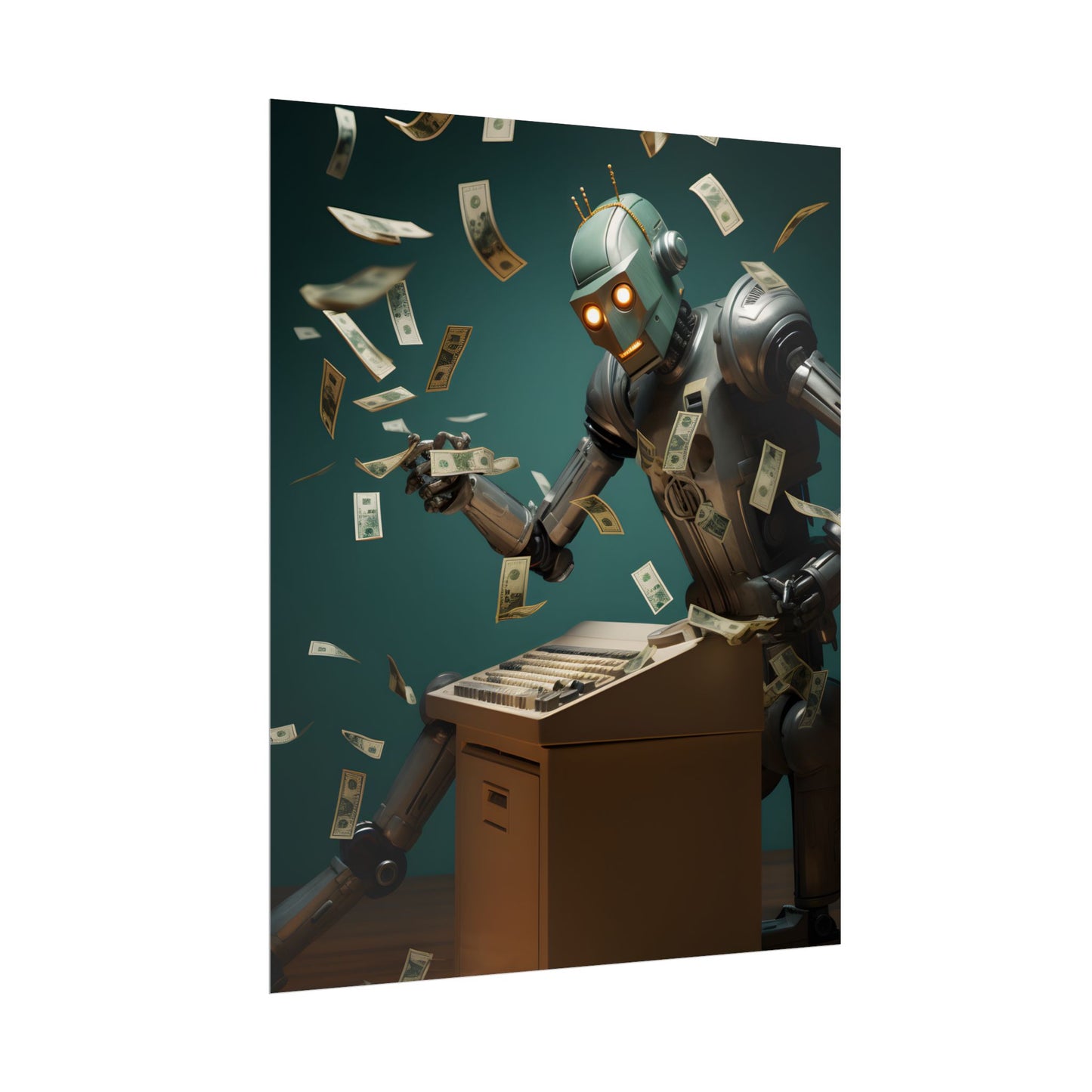 Robotic Art Heist: Modern Masterpieces Meet Metal Minds - Poster