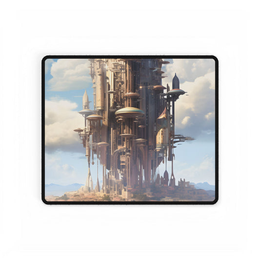 Breathtaking Floating Cityscape: Columbia 6 Digital Art - Desk Mat