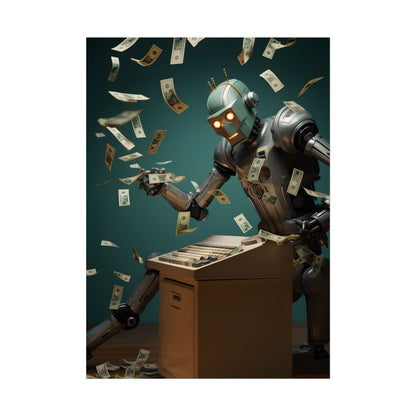 Robotic Art Heist: Modern Masterpieces Meet Metal Minds - Poster
