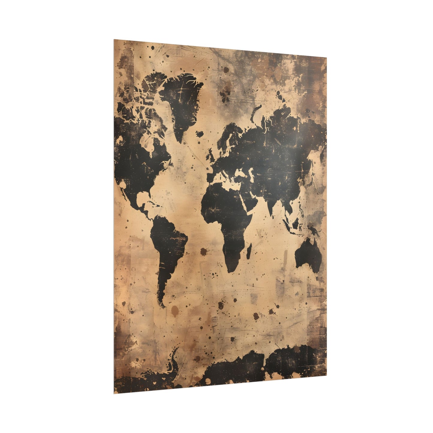 Timeless World Map: Elegant Artwork - Poster