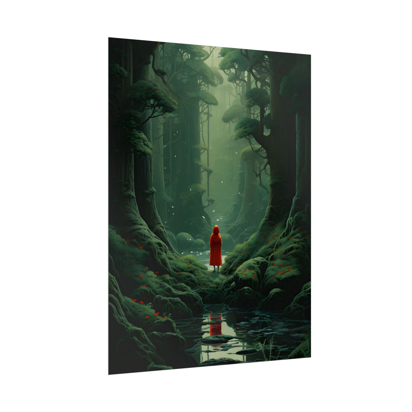 Casual Outdoors: Person in Nature Artwork - Poster