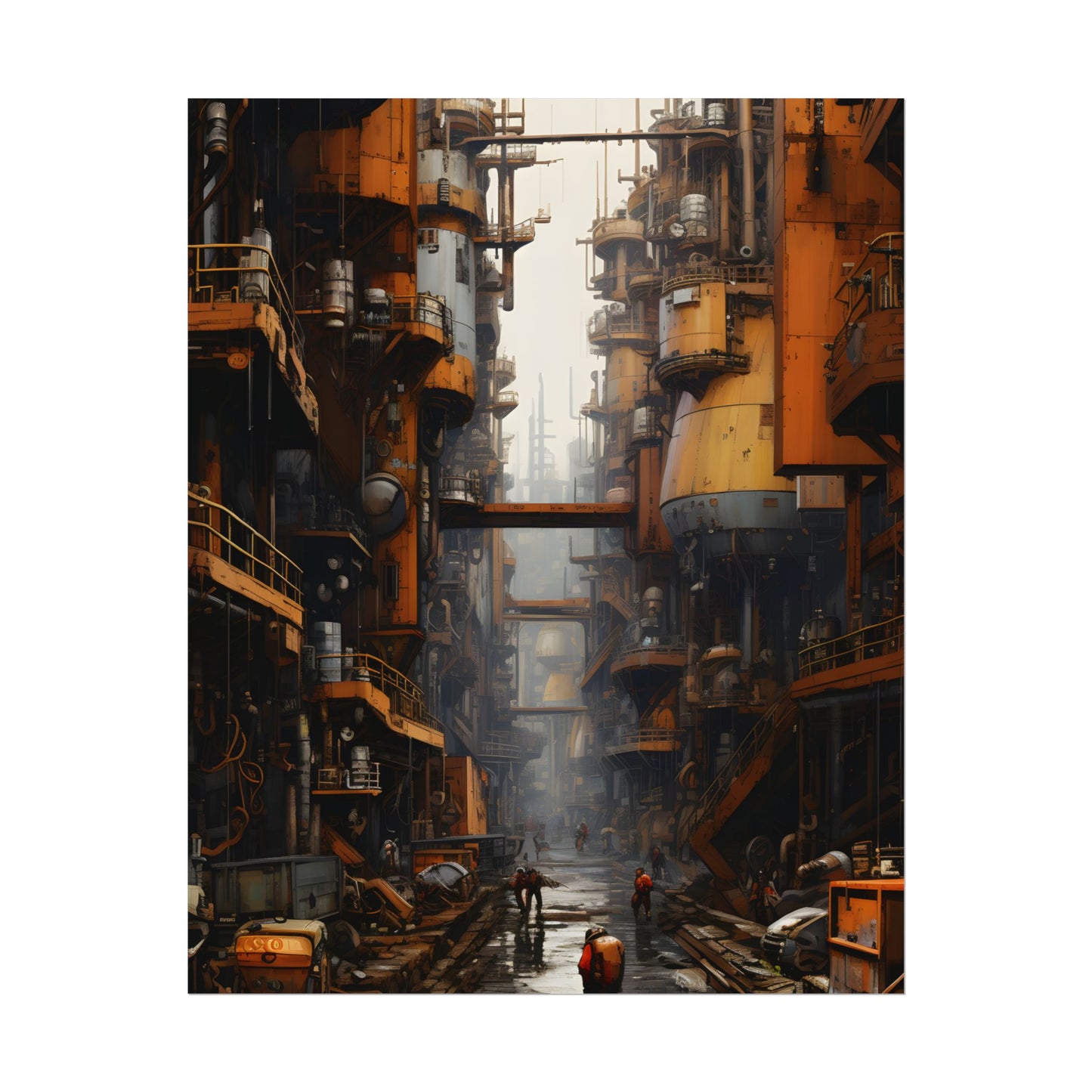 Steampunk Apocalypse: Post-Apocalyptic Cityscape - Poster