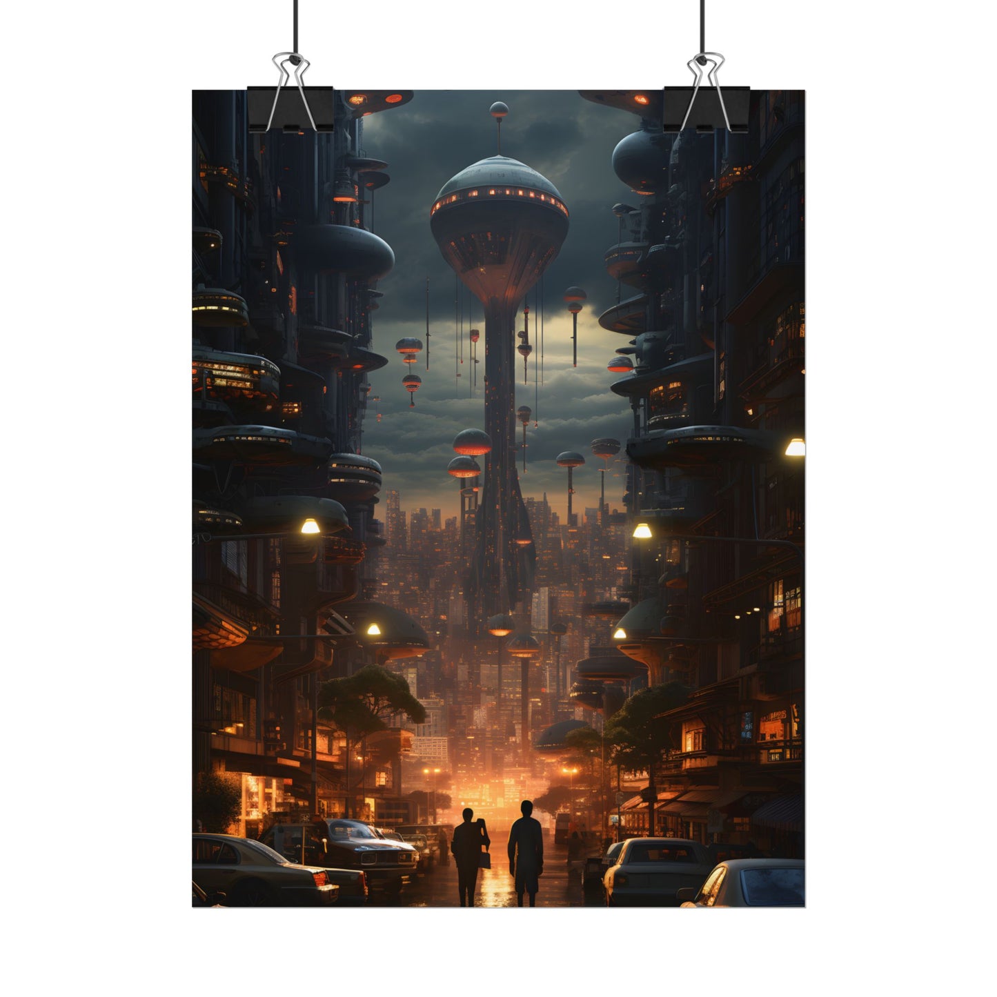 Dystopian Utopia: Perfect Urban Landscape Artwork - Poster
