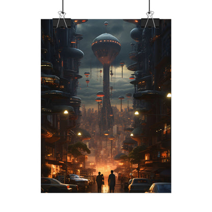 Dystopian Utopia: Perfect Urban Landscape Artwork - Poster