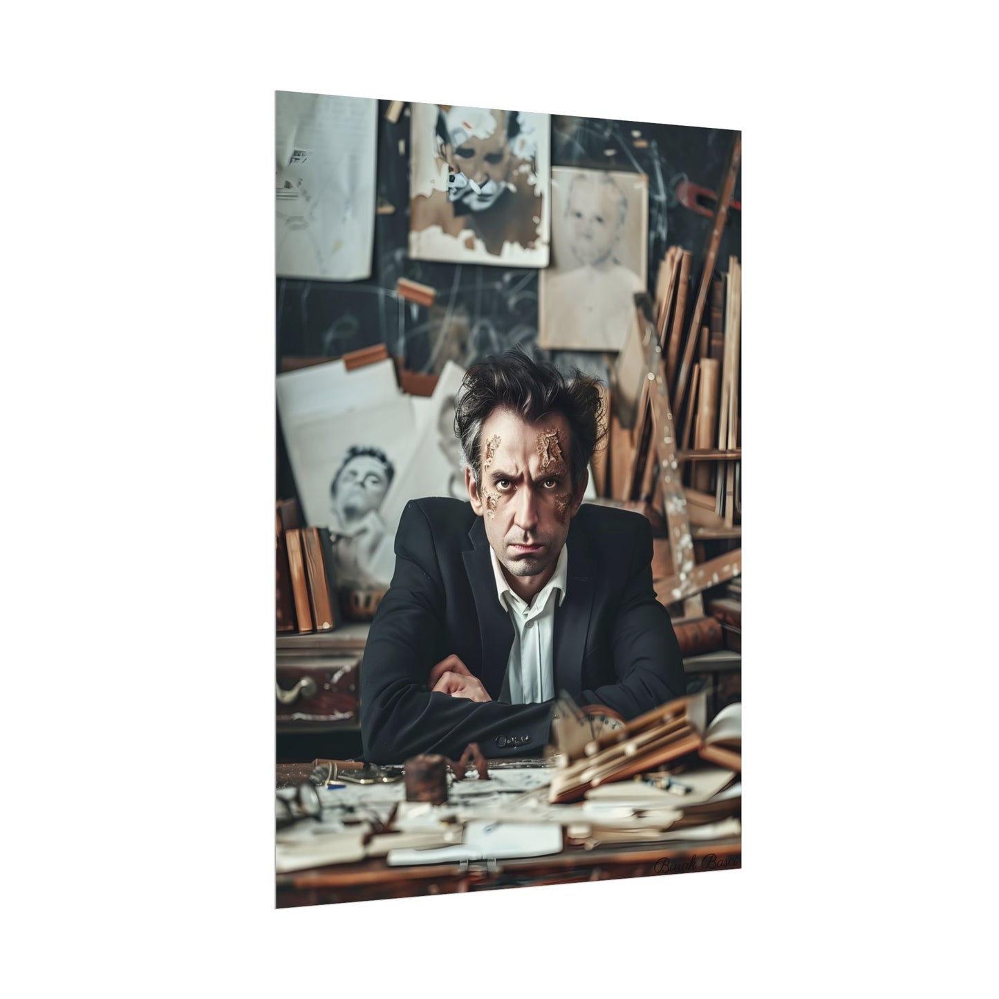 Intimate Self-Reflection: A Man's Portrait - Poster