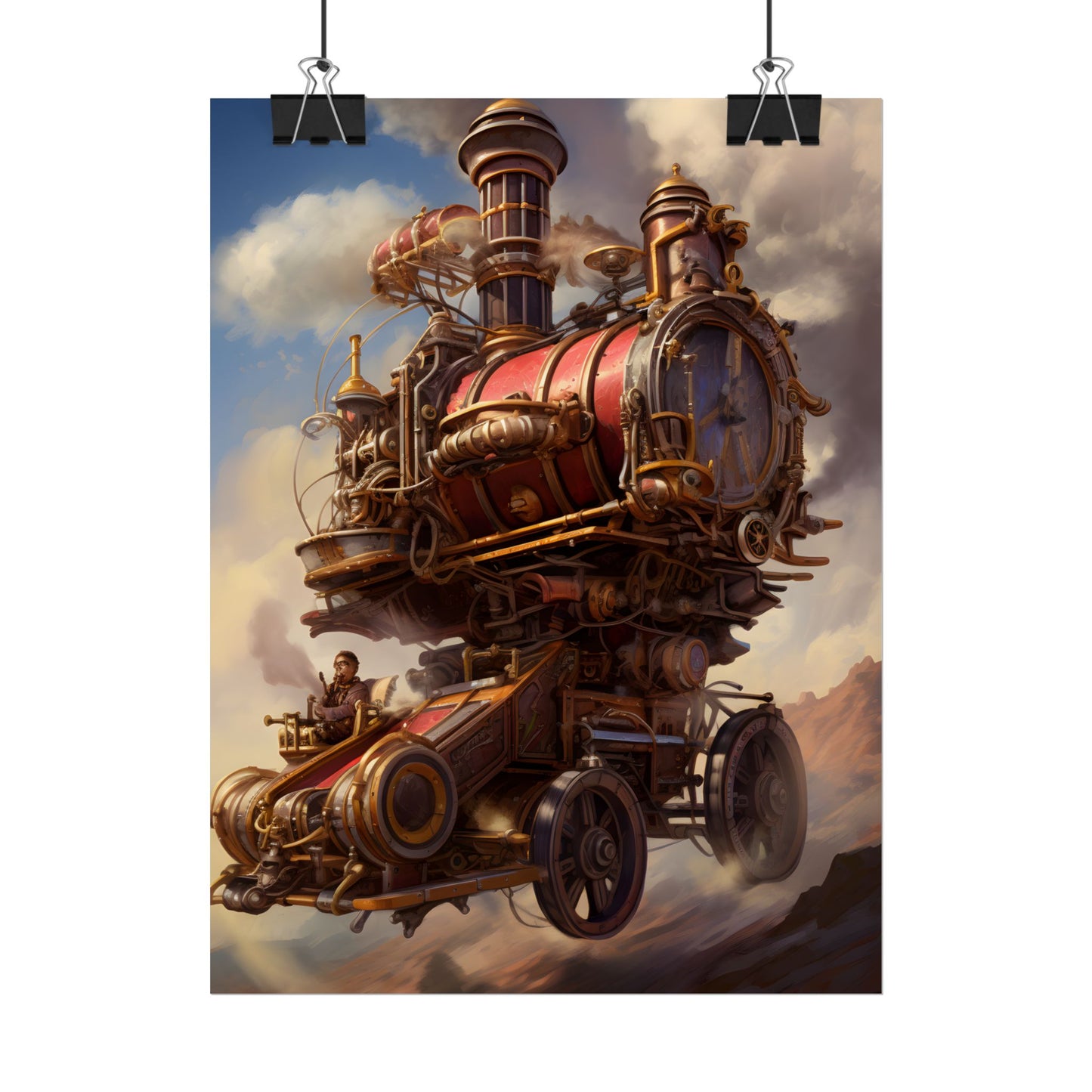 Steampunk Thrill: Airship Sky Race Adventure - Poster