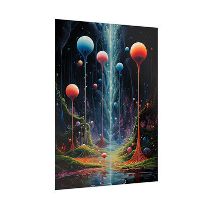 Celestial Dreams: Soft Blue Art Gallery - Poster