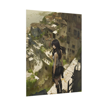 Dramatic Bird's Eye View: Mysterious Anime Encounter - Poster