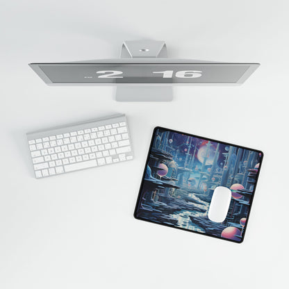 Celestial Art Gallery: Modern Architectural Design - Desk Mat