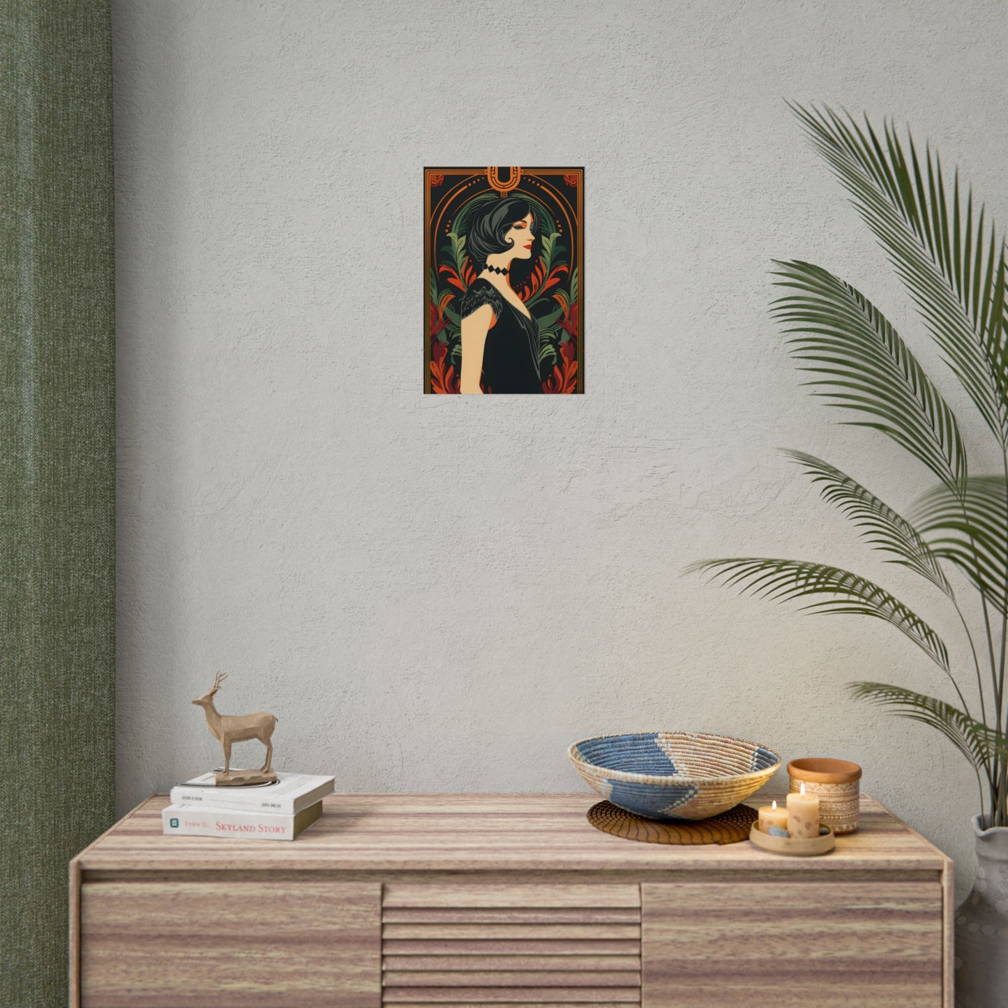 Elegant Vintage Poster: A Woman's Enchanting Presence - Poster