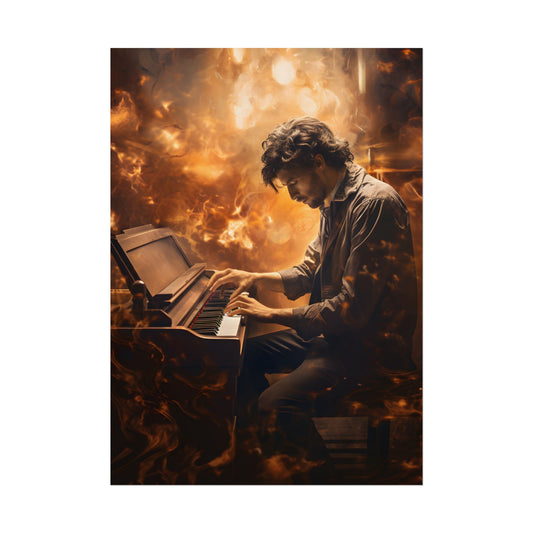 Mysterious Night Piano: Solo Grand Performance - Poster