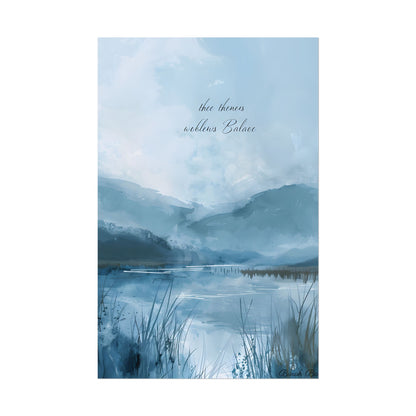 Peaceful Serenade: A Calming Landscape with Inspirational Quote - Poster