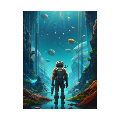 Futuristic Wilderness Explorer: Sci-fi Adventure Artwork - Poster