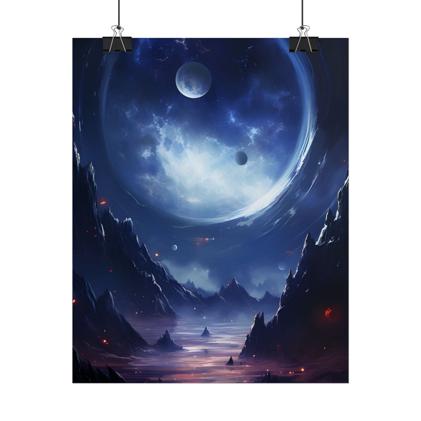 Cosmic Encounter: Black Hole Space Art - Poster