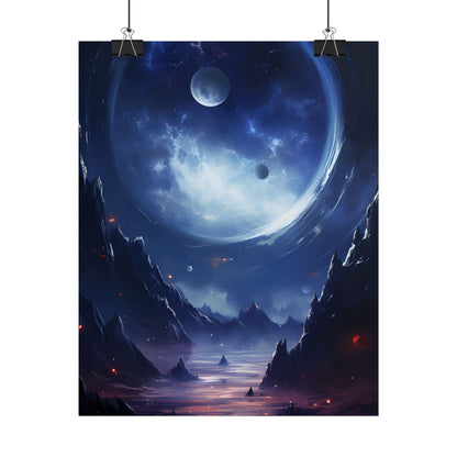 Cosmic Encounter: Black Hole Space Art - Poster