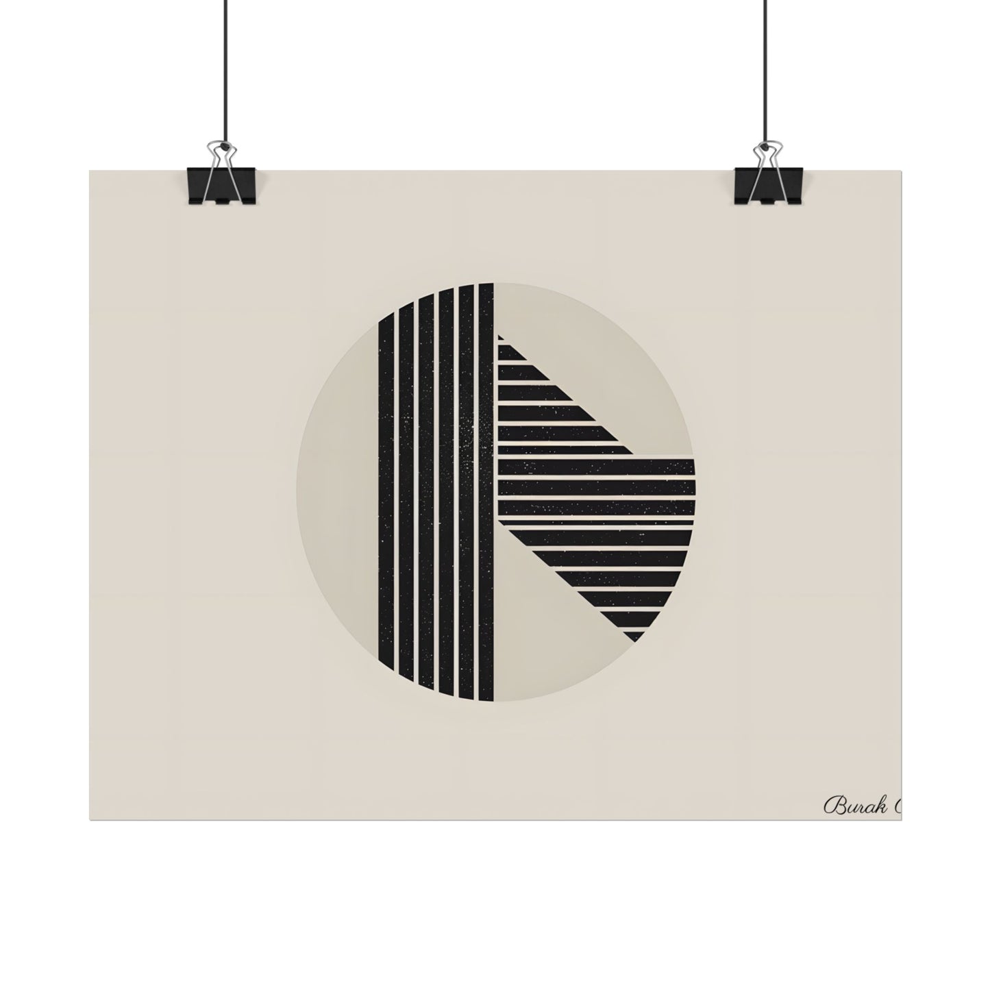Modern Minimalist Poster: Bold Typography and Geometric Forms - Poster