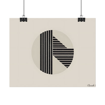 Modern Minimalist Poster: Bold Typography and Geometric Forms - Poster
