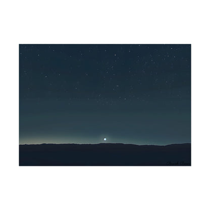 Minimalist Night Sky: Celestial Artwork with Stars and Palette - Poster