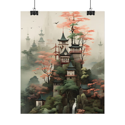 Post-Impressionist Landscape Masterpiece: Ash Magenta Dreams - Poster