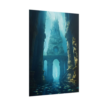 Lost Underwater Civilization: Ancient City Artwork - Poster