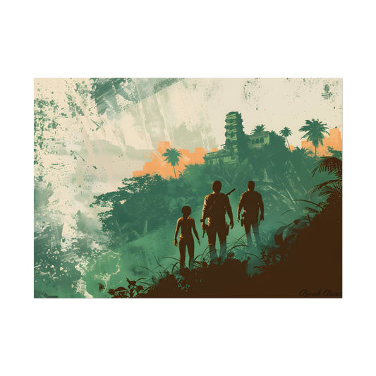 Simple Duo: Minimalist Character Illustration - Poster