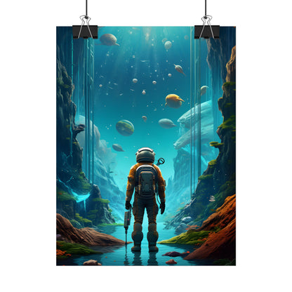 Futuristic Wilderness Explorer: Sci-fi Adventure Artwork - Poster