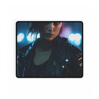 Cyberpunk Dark Beauty: Teenage Artwork - Desk Mat