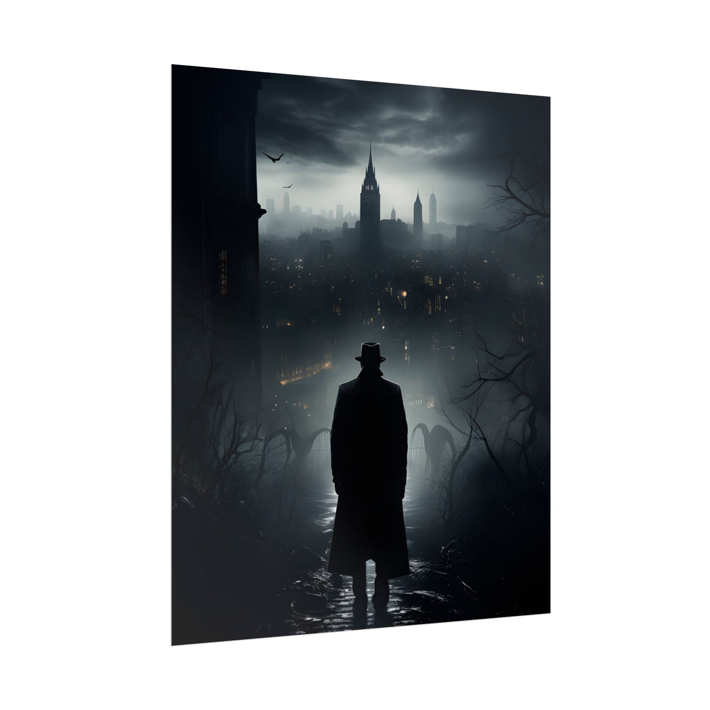 Dark Streets, Hard-Boiled: Urban Fantasy Detective Artwork - Poster