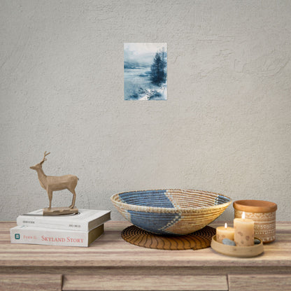 Peaceful Serenity: Winding River and Forest Reflections - Poster