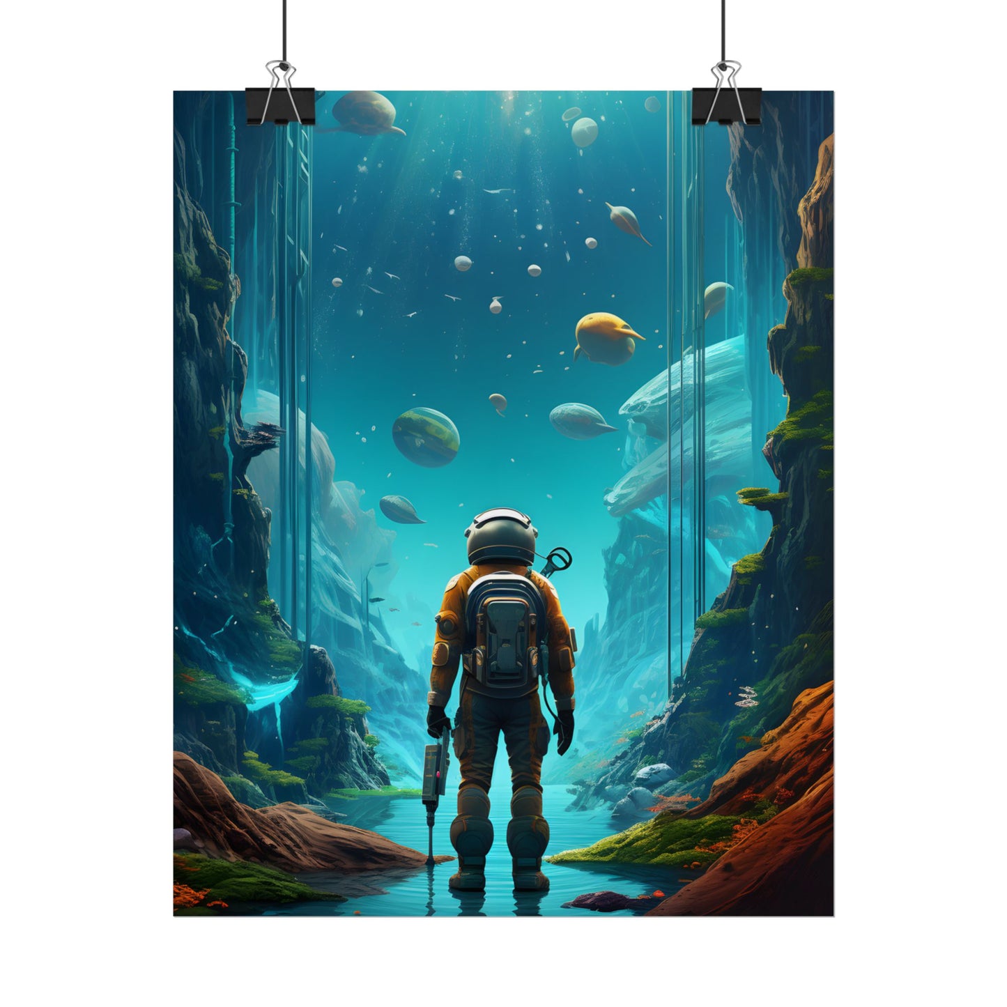 Futuristic Wilderness Explorer: Sci-fi Adventure Artwork - Poster