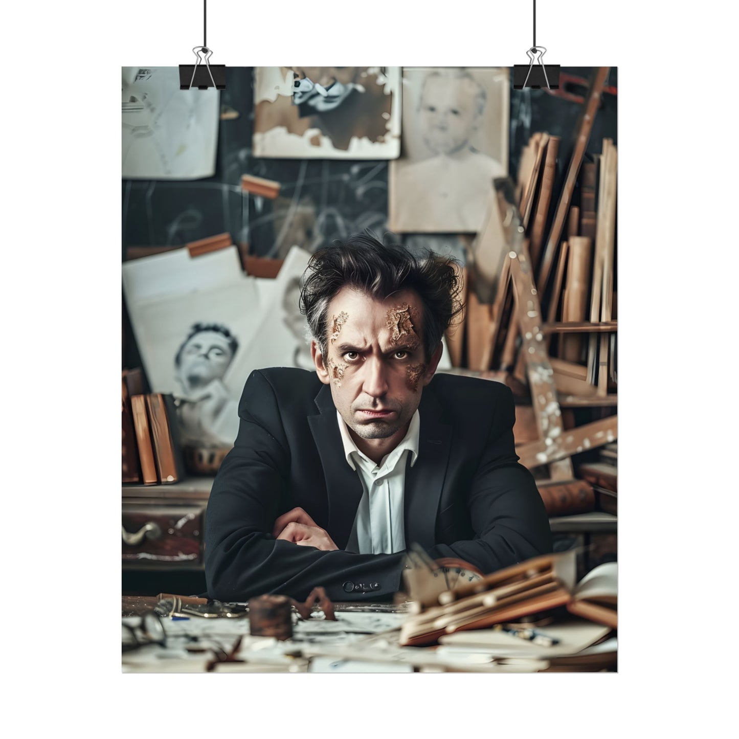 Intimate Self-Reflection: A Man's Portrait - Poster
