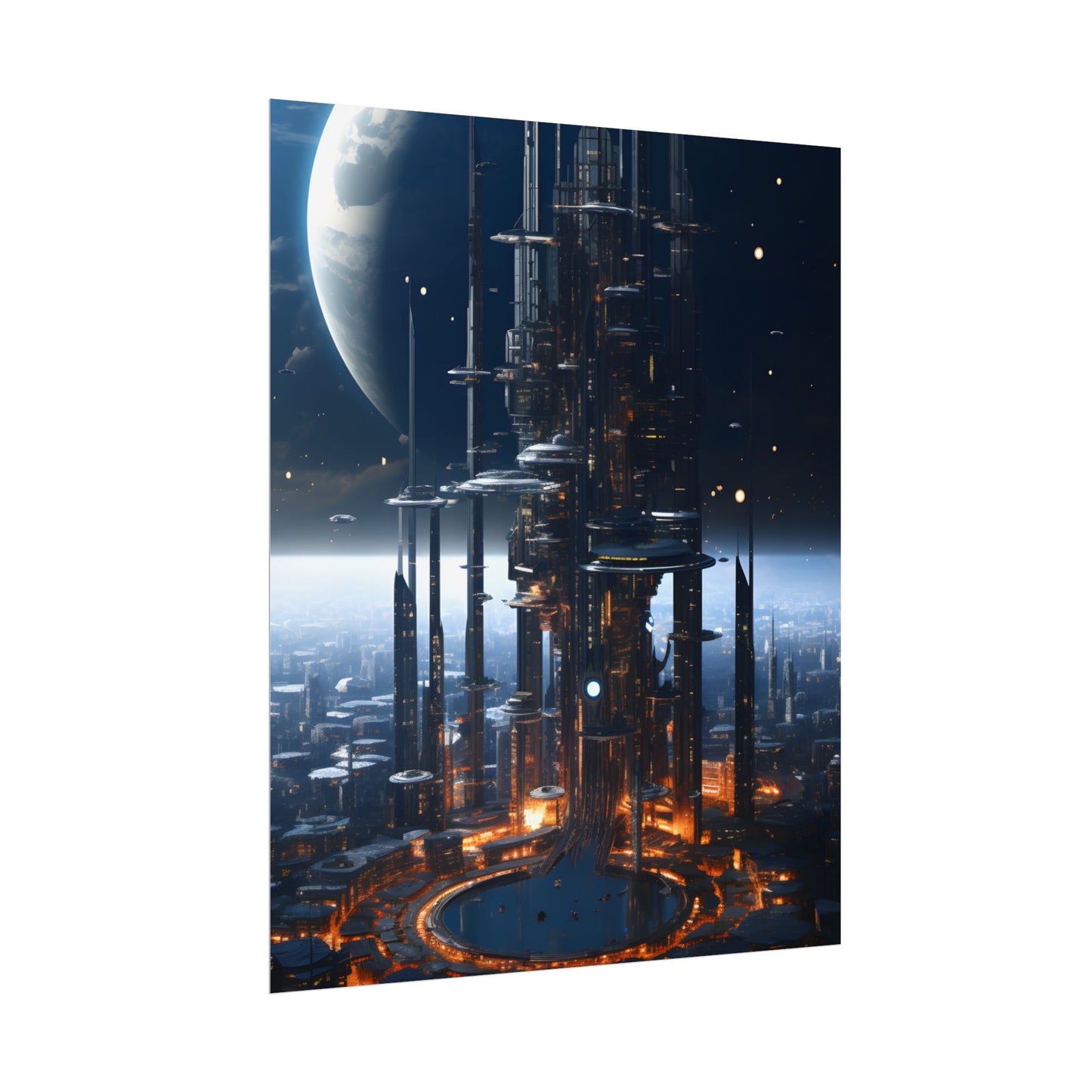 Massive Space Station: Industrial Orbit Artwork - Poster