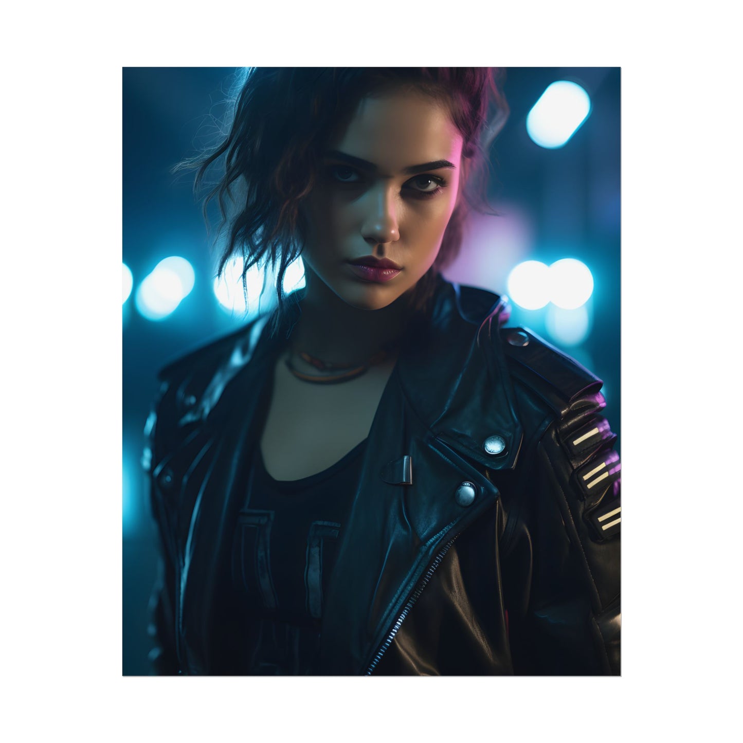 Cyberpunk Dark Beauty: Teenage Artwork - Poster